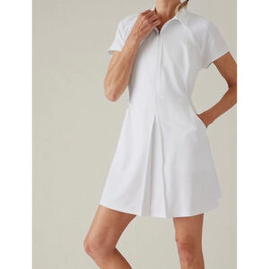Women's Athleta Fairway White Short Sleeve Mini Dress Size M